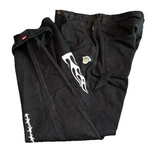 Vans Elijah Berle Carpenter Pants Mens 30X31  Black Canvas Skater Baggy Loose